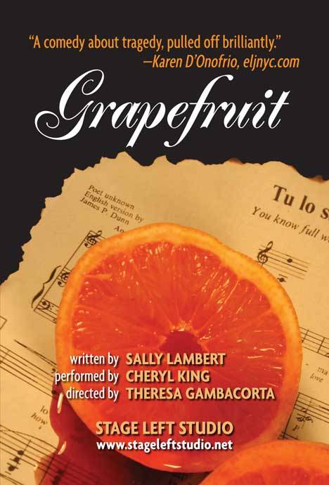 Poster for Cheryl King's solo show Grapefruit